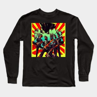 The Electro Mags Band - AI Art Long Sleeve T-Shirt